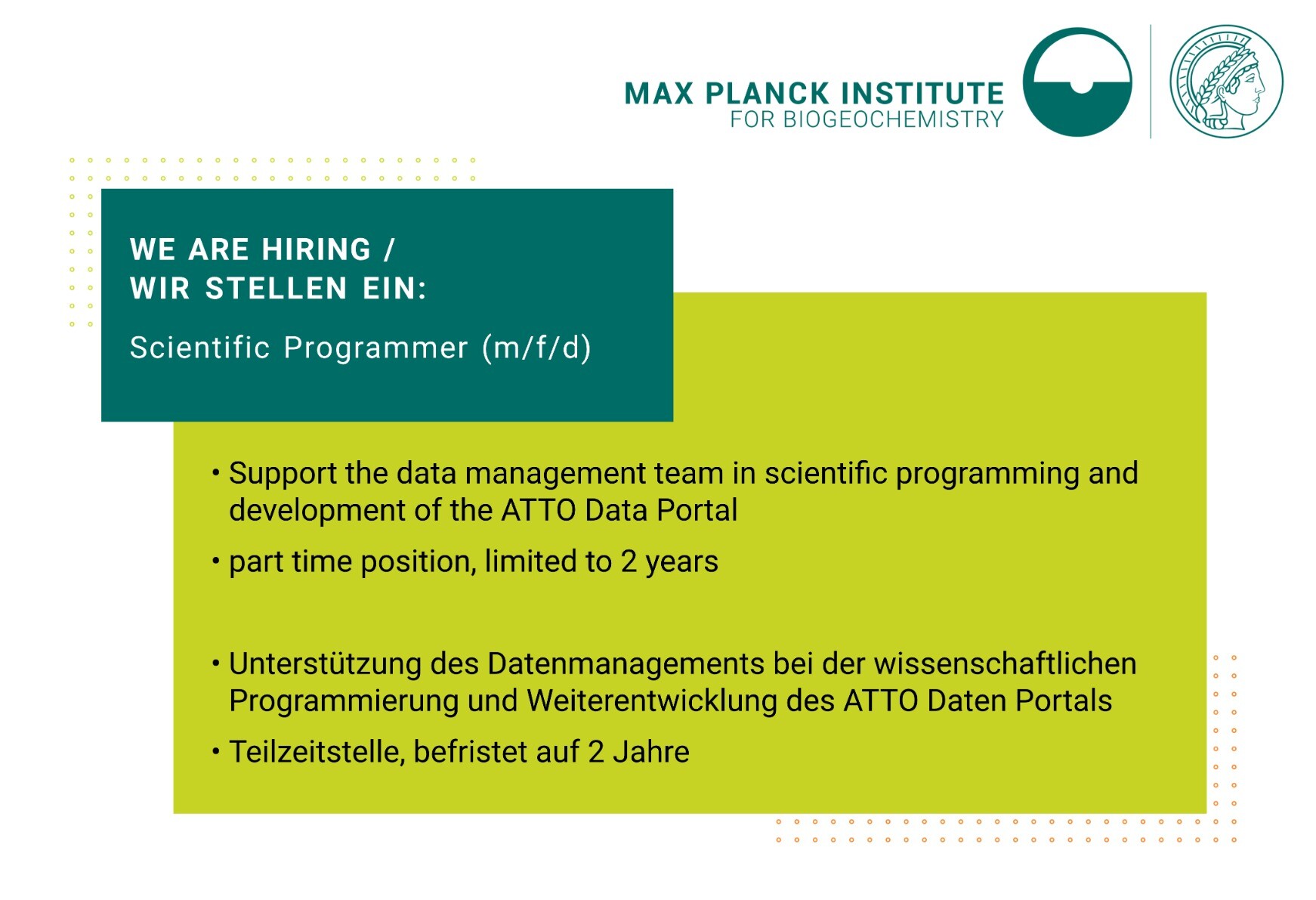 teilzeitstelle und 2 minijobs